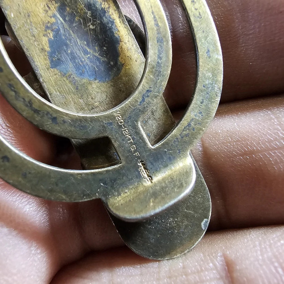 Vintage 12KT Gold Filled Monogram Initials "DVC" Ornate Money Clip - Picture 3 of 5